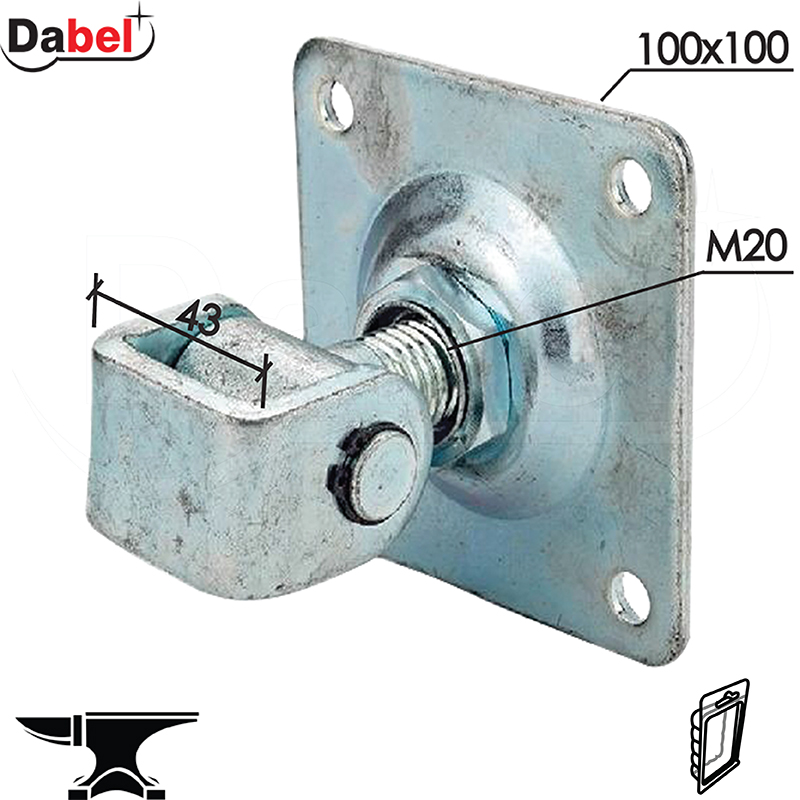 Šarka drvo metal SP33 ZnB M20 x100xx100mm   DBP2