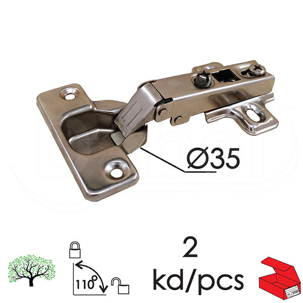 Šarka klap 9101 ZnB fi35/110` (2kom) Ravna DP2