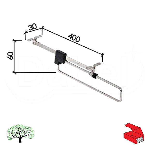 Vešalica na izvlačenje NN Nikl 400mm