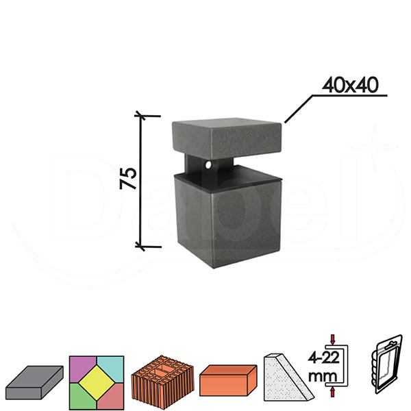 Nosač za staklenu policu N51 B-Ni 4-22mm   BPDQ