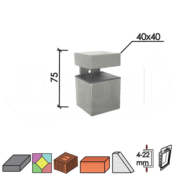Nosač za staklenu policu N51 Silver 4-22mm   BPDQ