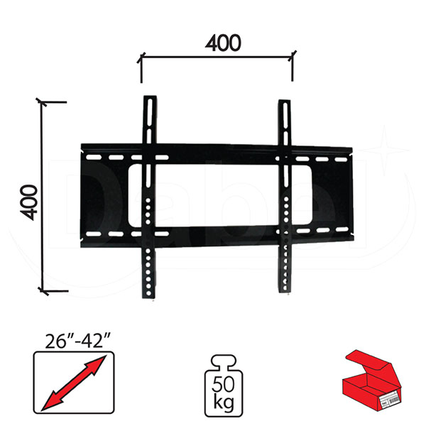 Nosač za TV N100 Crna 26-42/400x400mm/50kg  50kg Q