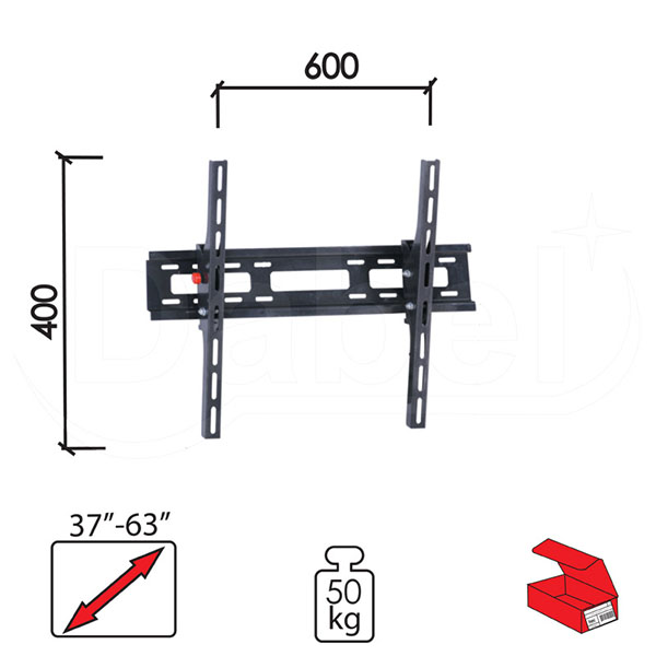 Nosač za TV N102 Crna 37-63/600x400mm/50kg/15s  50kg Q