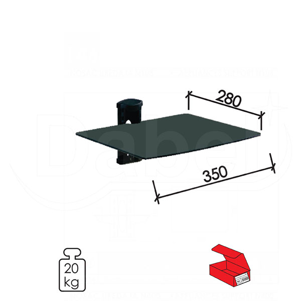 Nosač DVR N108 Crna 280x350mm   Q