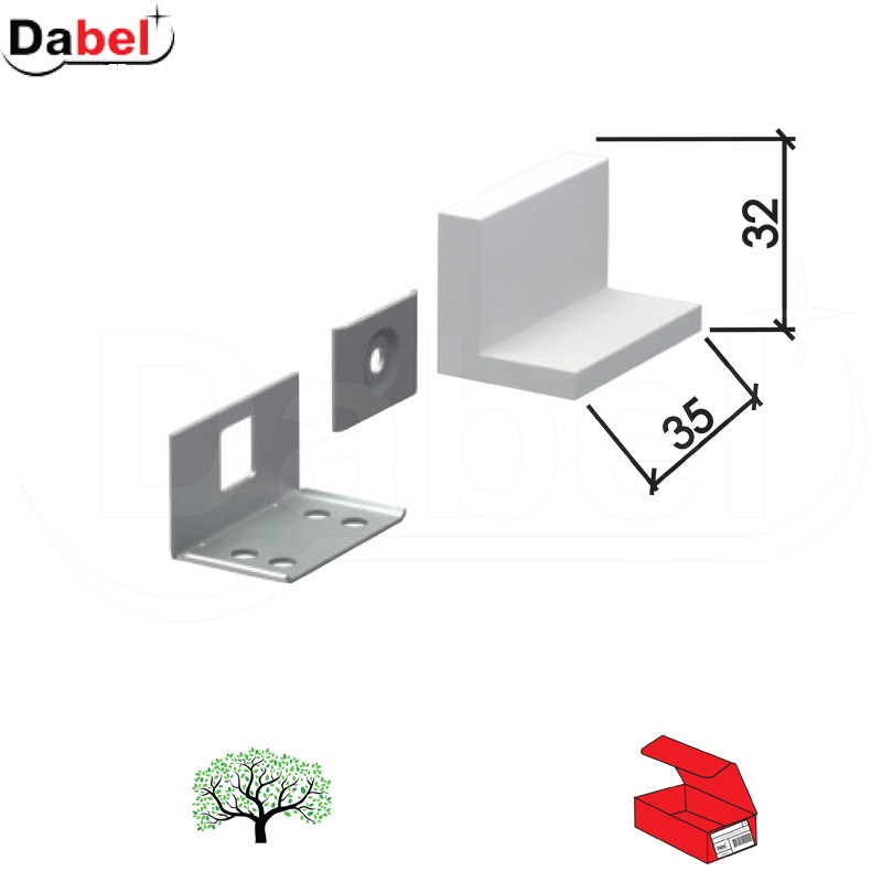 Nosač kuhinjskog elementa NE1 Bela 35x32mm   OPD