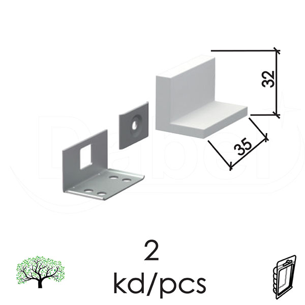 Nosač kuhinjskog elementa NE1 Bela 35x32mm (2kom)  DBP1