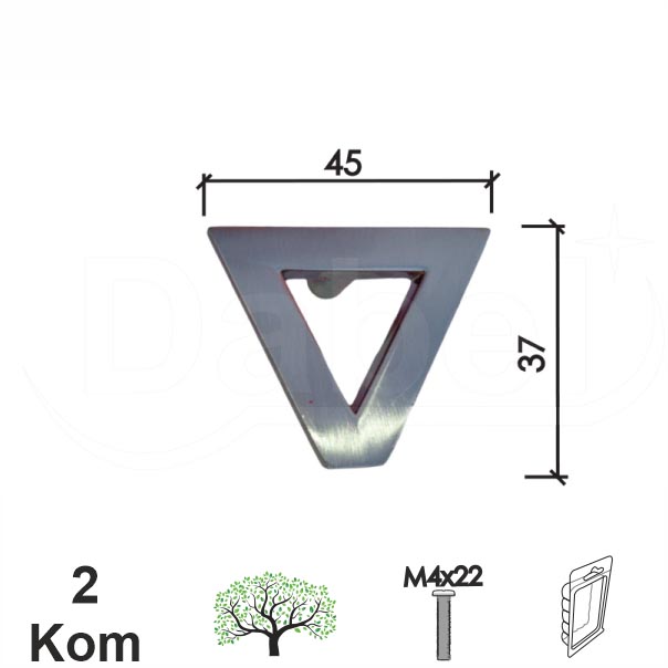 Dugme za nameštaj D21 B-Ni 45mm (2kom)  DBP1
