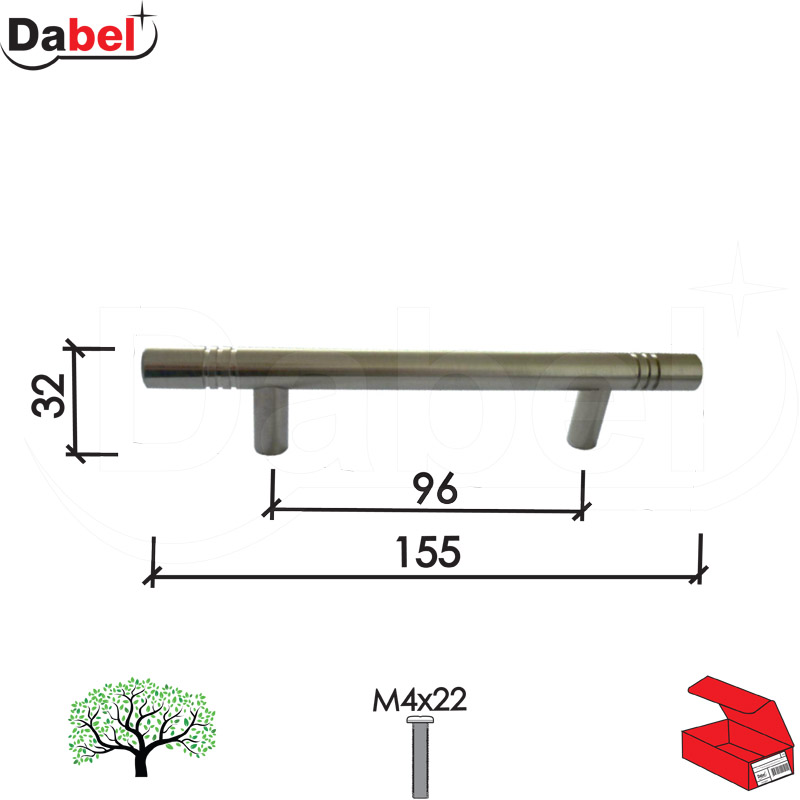 Ručica za nameštaj C14 B-Ni 96mm   DBP2