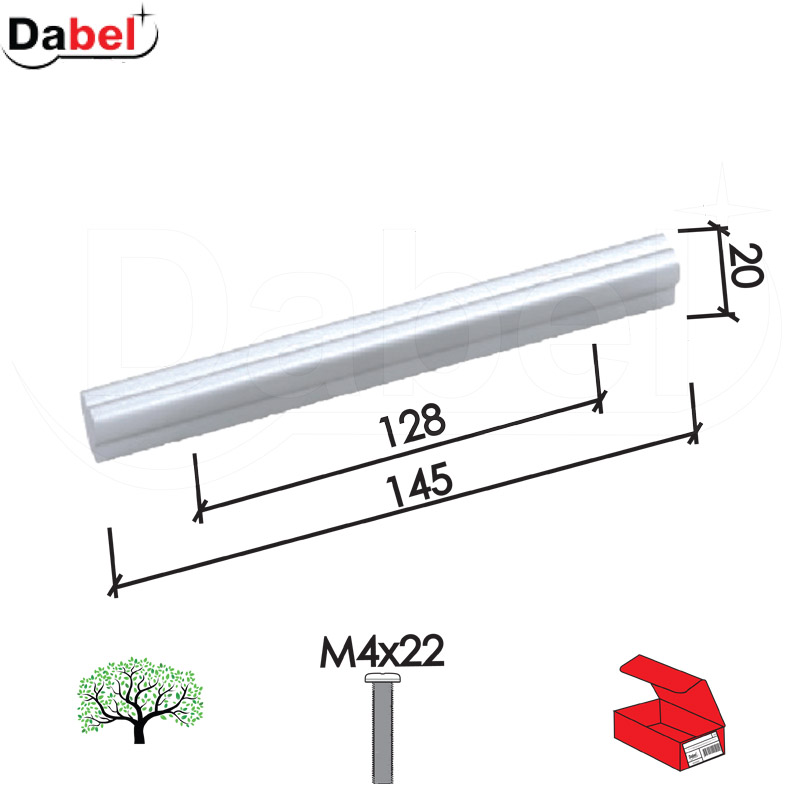 Ručica za nameštaj C2 Alum x128mm   DP1