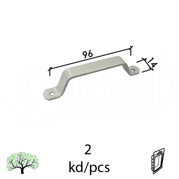 Rukohvat za nameštaj RU8 Bela 14x115x20/96mm (2kom)  DBP1