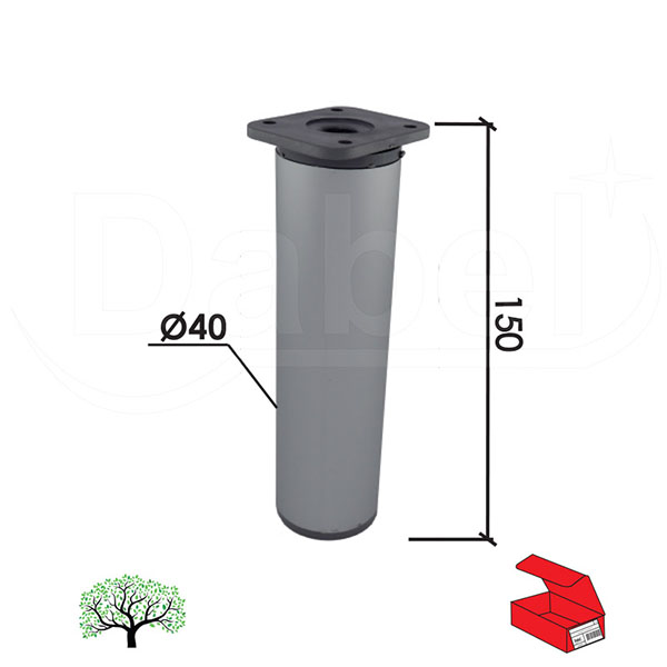Nogica za nameštaj NO10 Alum fi40xx150mm   Q