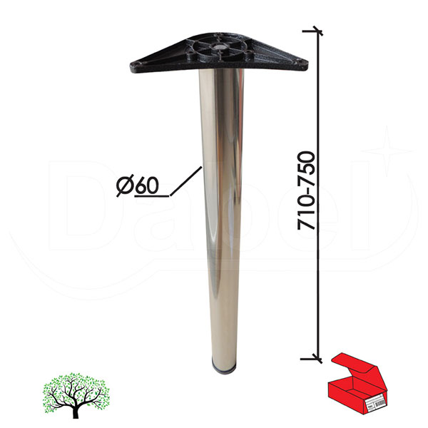 Noga za sto NO11 B-Ni fi60/710-750mm   OPD