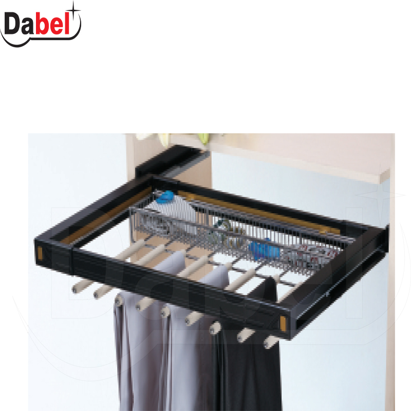 Garderobni ugradni držač pantalona GE27 Crna 700-780mm