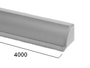Lajsna diht za kuhinju LA1 Alum 4000 mm  tip 1/4-ovalna