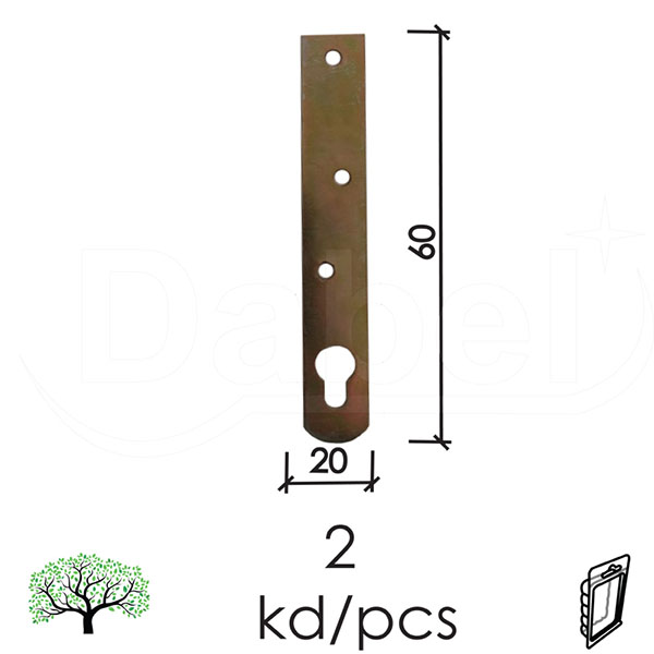 Vezač ravni NP16 ZnŽ 60 mm (2kom)  DBP1