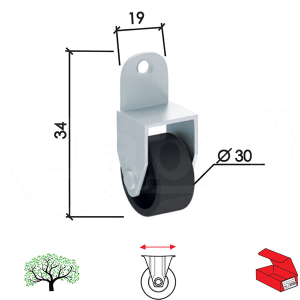 Točkić linijski T4113 Crna fi30mm   OPD