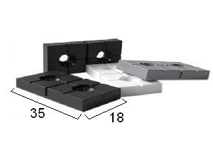 Nogica za nameštaj NO45 Bela 35x18x5mm (4kom)  DBP1