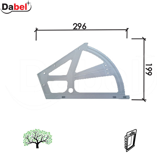 Mehanizam za cipelarnik MC2 Bela 199x296mm  2 pregrade