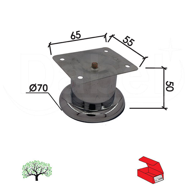 Nogica za nameštaj N30 Hr 50/fi70/65x55mm   OPD