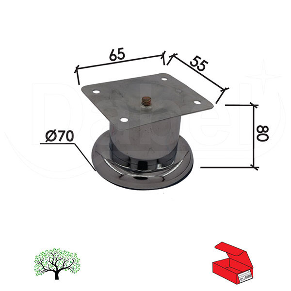 Nogica za nameštaj N30 Hr 80/fi70/65x55mm   OPD