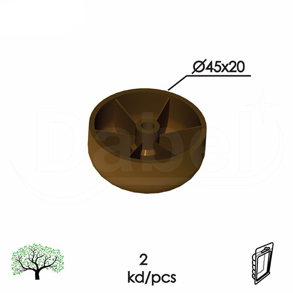Nogica za nameštaj NM1 Braon f45x20mm (2kom)  DBP1