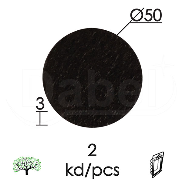 Podloška filc samol. za nameštaj F01 Braon fi50x3mm (2kom)  DPZ