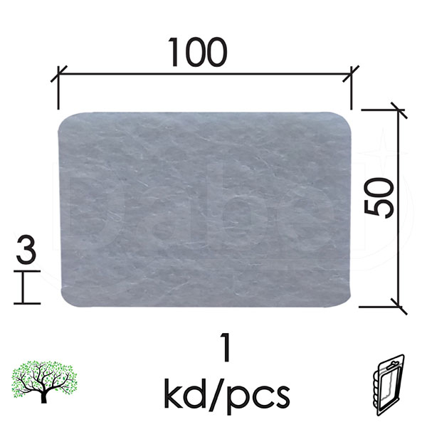 Podloška filc samol. za nameštaj F01 Bela 50x100x3mm   DPZ