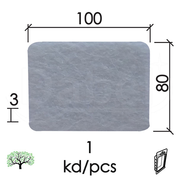 Podloška filc samol. za nameštaj F01 Bela 80x100x3mm   DPZ