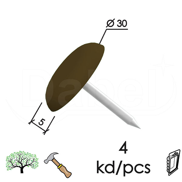 Podloška PVC za nameštaj ekser FK03 Braon fi30mm (4kom)  DBP1