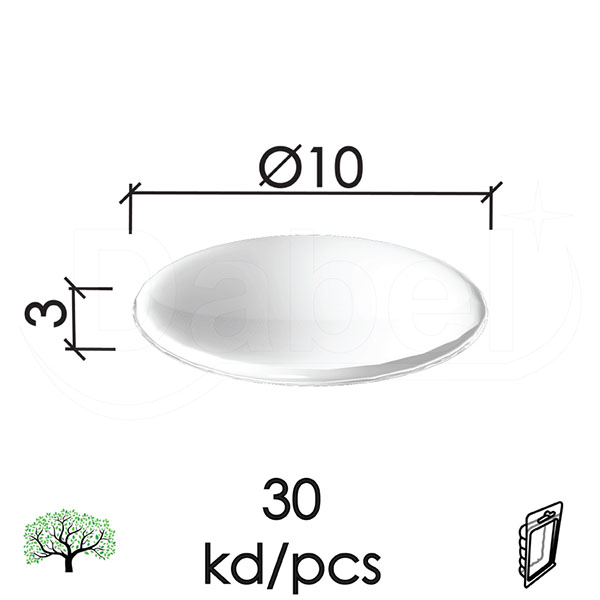 Odbojnik samol. za nameštaj UH Trans fi10x3,0mm (30kom)  DPZ