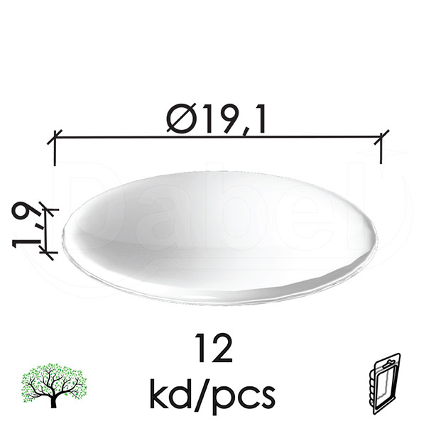 Odbojnik samol. za nameštaj UH Trans fi19,1x1,9mm (12kom)  DPZ
