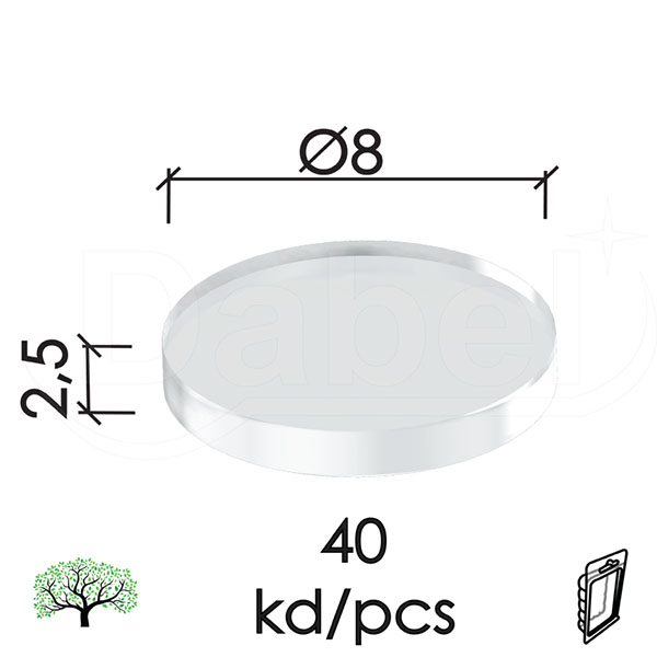 Odbojnik samol. za nameštaj UH1 Trans fi8x2,5mm (40kom)  DPZ