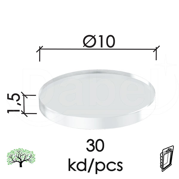 Odbojnik samol. za nameštaj UH1 Trans fi10x1,5mm (30kom)  DPZ