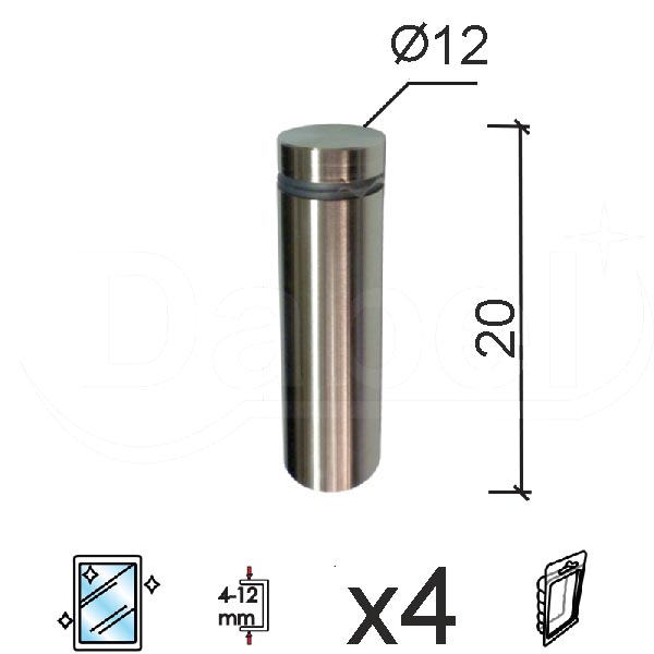 Distancer za staklo DST1 Hr fi12x20mm (4kom)  DBP1