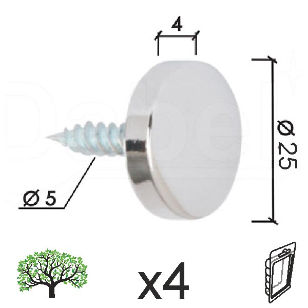Kapica za vijak MA01 Hr fi25mm (4kom)  DBP1
