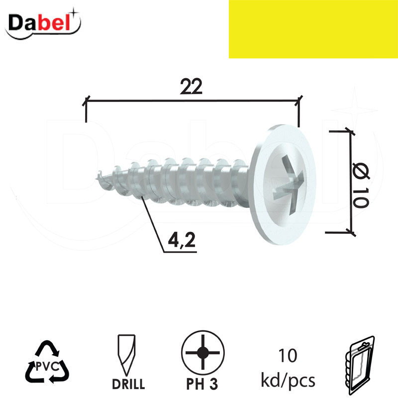 Vijak za plastiku VP2 ZnB 4,2x22/10mm (10kom) PH3 XPD