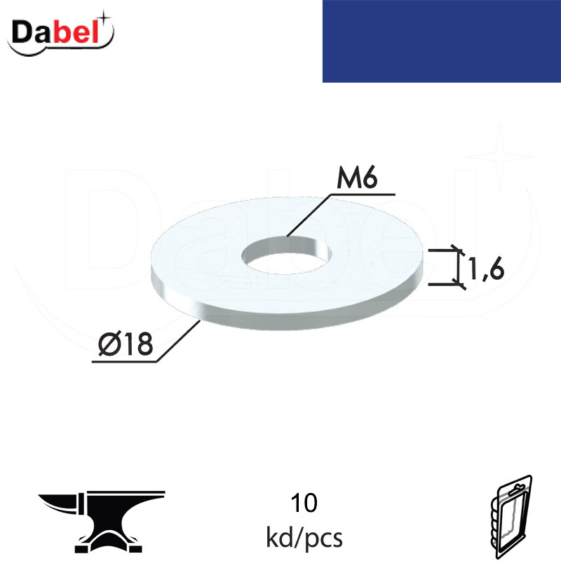 Podloška za vijak PD2 ZnB M6/18/1,6mm (20kom) 014/9021 XPD