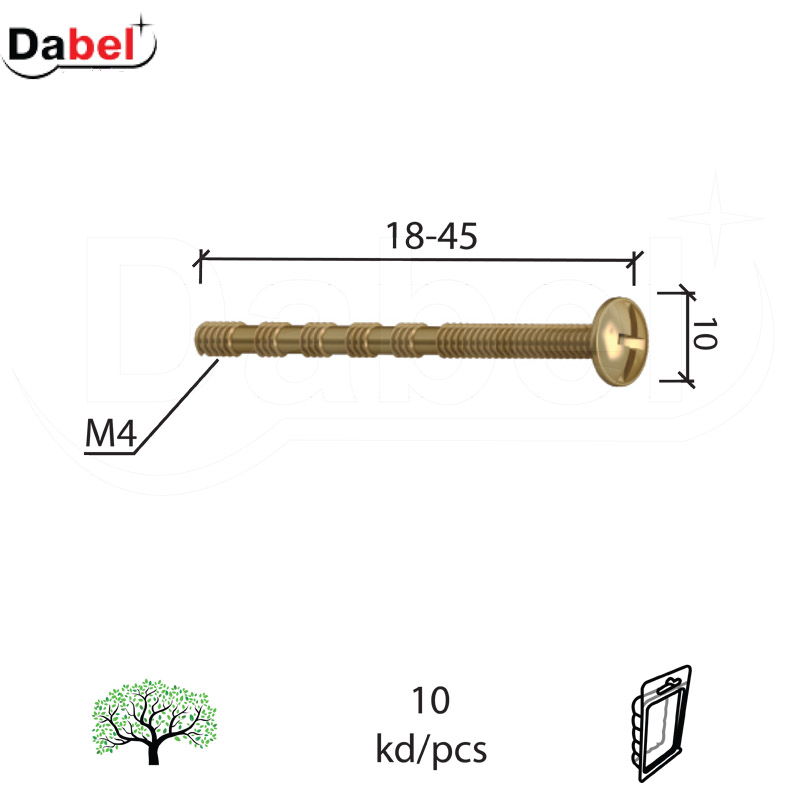 Vijak za ručicu VN2 ZnŽ M4/18-45/10mm (10kom) Lomljivi XPD