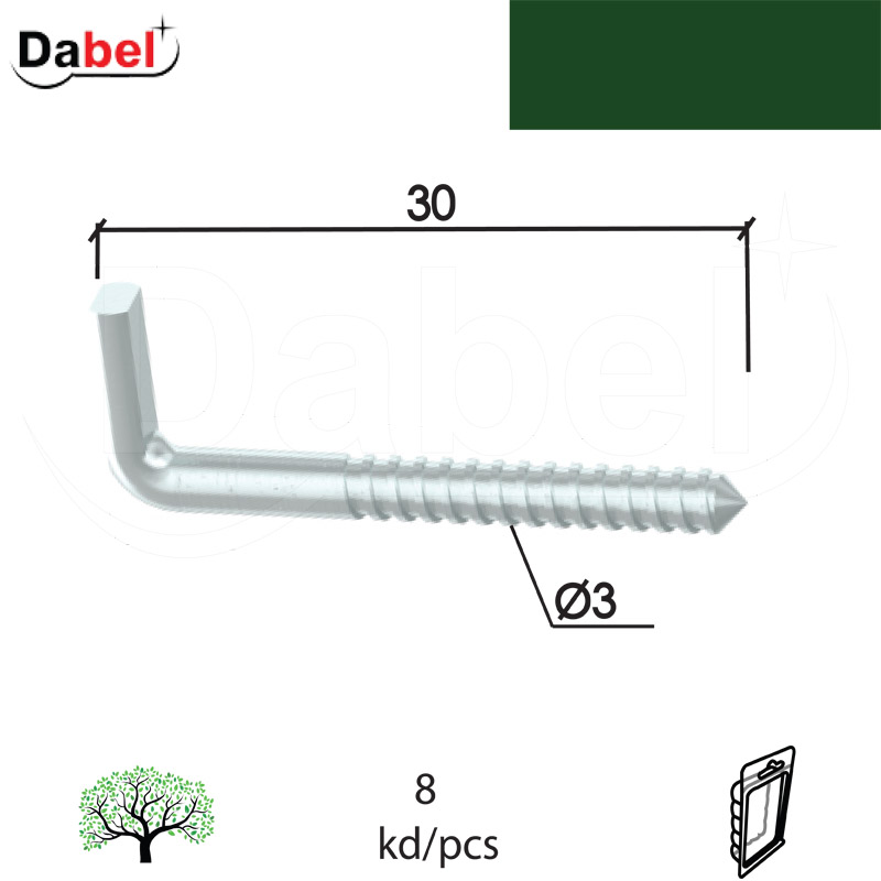 L kuka drvo LD ZnB 3x30mm (8kom)  XPD
