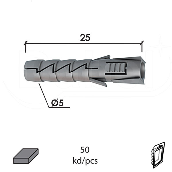 Tipl za beton C Siva fi 5x25mm (50kom)  DP2