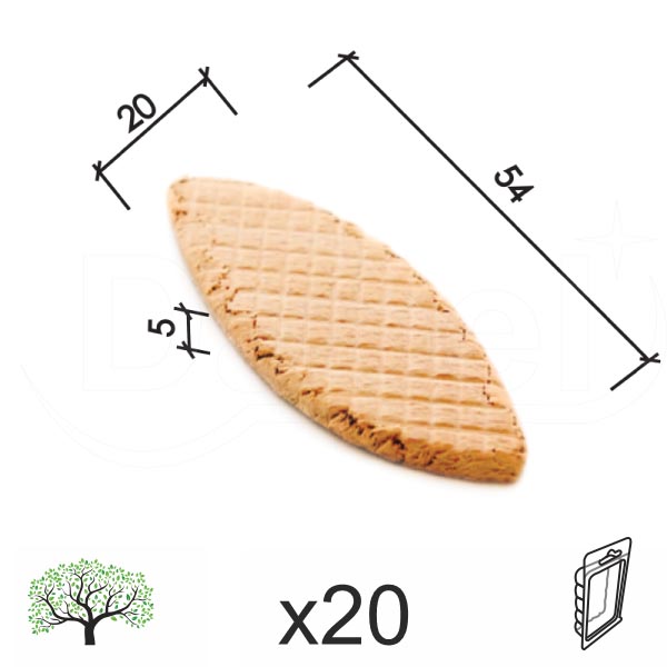 Keks drveni LK1 Ne 20x54x5mm(10) (20kom)  DBP1