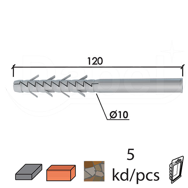 Tipl N Siva fi x10xx120mm (5kom)  DBP2