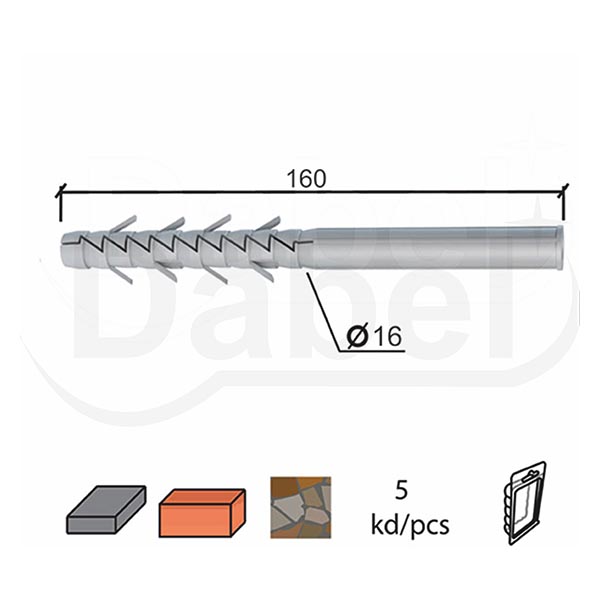 Tipl N Siva fi x16xx160mm (5kom)  DP1