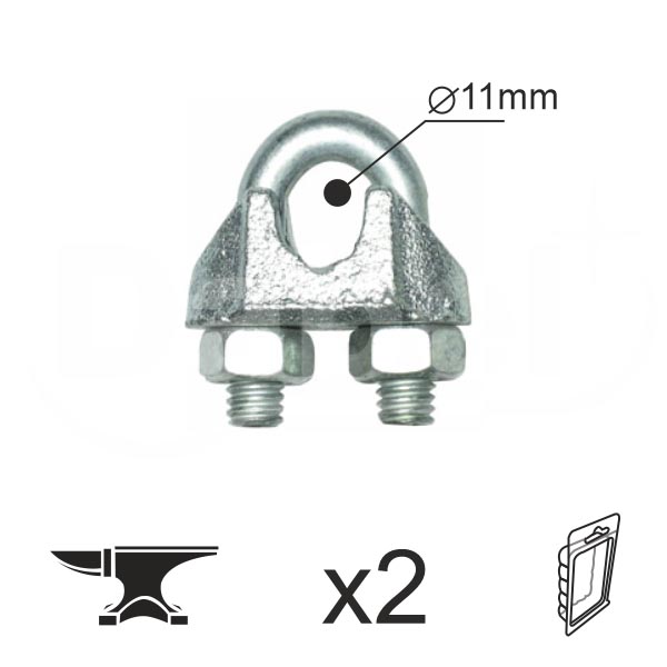 Stezaljka za sajlu ŽABICA ZnB 11mm (2kom)  DBP1