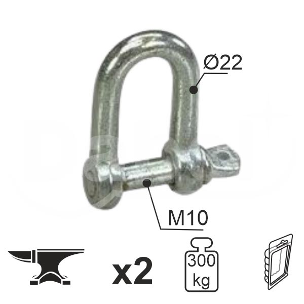Spojnica za lanac SKOPAC ZnB M10x22mm (2kom) 300kg DBP1