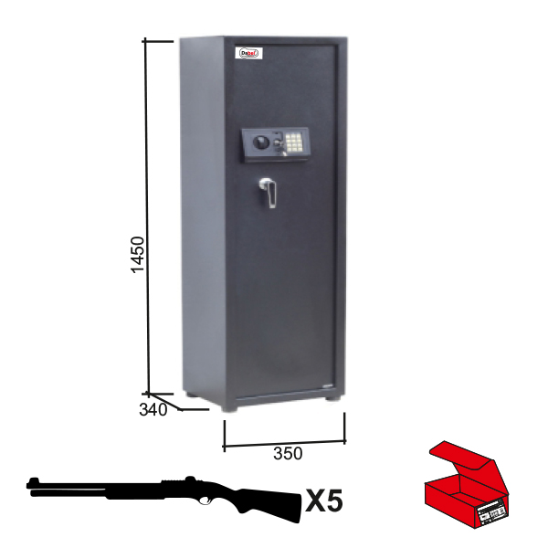 Sef za puške GUN-D Crna 1450x350x340mm  5kom Q