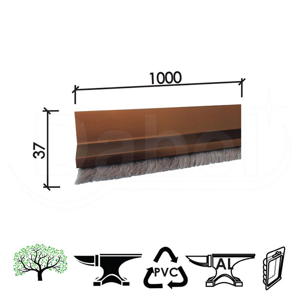 Lajsna diht za vrata ČT 2 Bz 37x1000mm  Samolepiva