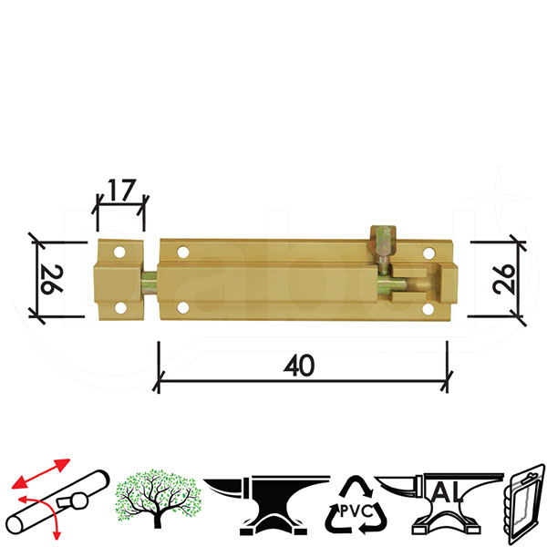 Reza za vrata 391 Ms 40x26mm   DSP