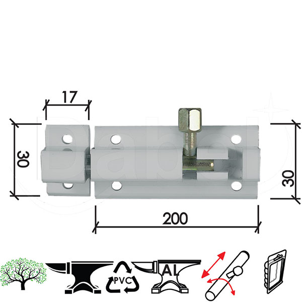Reza za vrata 500 Bela x200mm   DSP