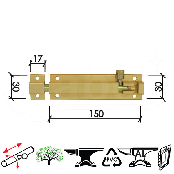 Reza za vrata 500 Ms x150x30/17x30mm   DSP